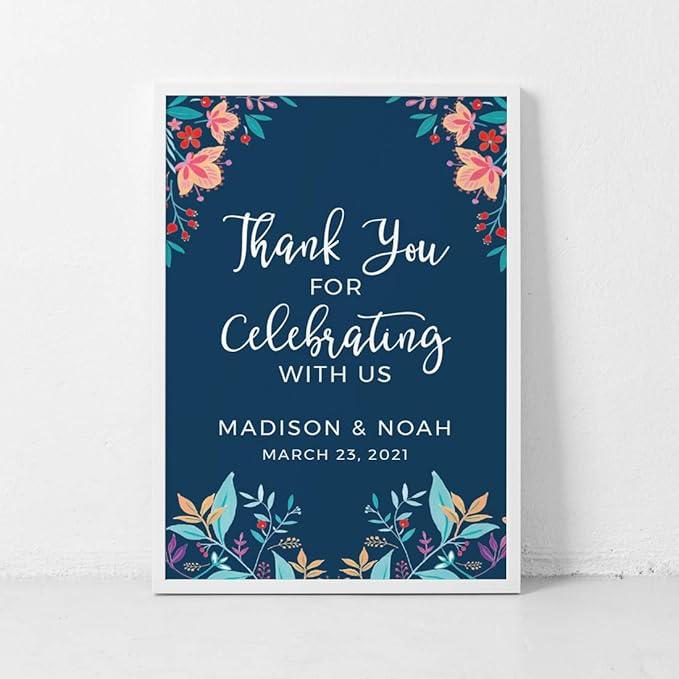 Andaz Press Personalized Extra Large Wedding Easel Board Party Sign, 12x18-inch - Image 4