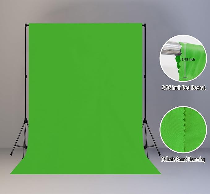 Green Portable Backdrops 5x7ft Solid Color Photo Backdrops Photoshoot, - Image 2
