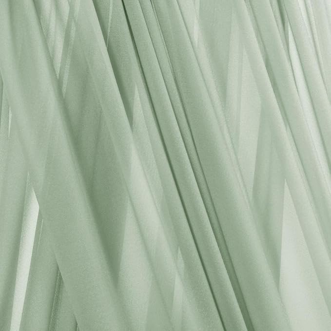 Sage Green Elegant Arch Draping Fabric Outdoor 1 Panel 29" × 20Ft Sheer Chiffon - Image 2