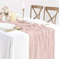 Dusty Pink Table Runner Cheese Cloth 10ft Gauze Runner Boho Cheesecloths Table by BlueTopCoLtd