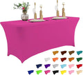 IVAPUPU 4FT Table Cloth for Rectangular Fitted Events Stretch Fuchsia Table by IVAPUPU