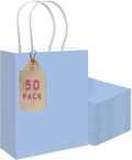 qiqee 50-Packs Light Blue Paper Gift Bags by Qiqee