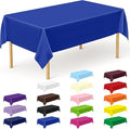 12 PCS Waterproof Plastic Table Cloth, Table Cloth Rectangle Table, 54 X 108 IN by QZYL