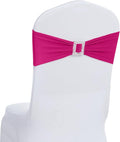 Joccun 120 PCS Spandex Chair Sashes Bows Stretch Chair Cover Band by Joccun