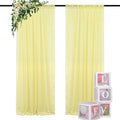 DUOBAO Pastel Yellow Chiffon Backdrop Curtains by DUOBAO
