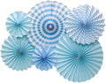 Hanging Paper Fans Party Set, Round Pattern Paper Garlands Decoration by ADLKGG