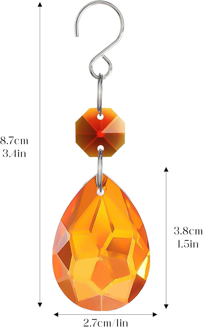 H&D HYALINE & DORA 3Inch Crystal Suncatcher Bauhinia Prisms Pendants 10Pcs - Image 6