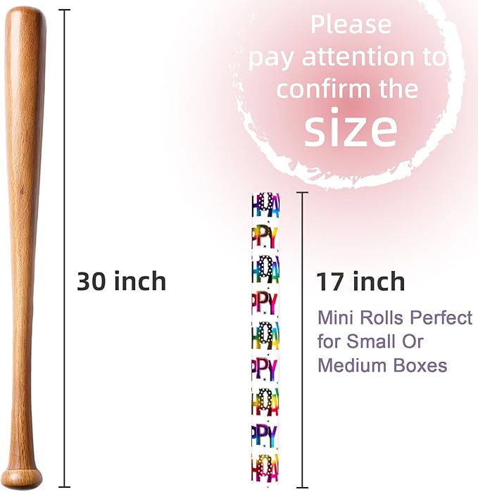 Yarcony Birthday Wrapping Paper Roll, Gift Wrapping Paper, Colorful Foil Girl - Image 3