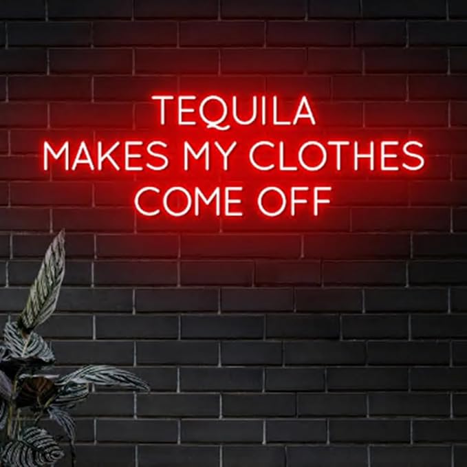 Tequila Makes My Clothes Come Off Neon Sign, Tequila Bar Decor, Mexican - Image 4