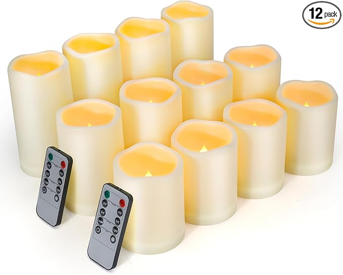 Enido Flameless Candles LED Candles Candles Battery Operated Outdoor Waterpoof by outdoorcandleswithremote