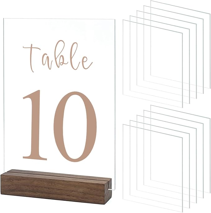 20 Pack Clear Acrylic Blank Signs by JINMURY