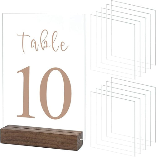 10 Pack Clear Blank Acrylic Sign by JINMURY