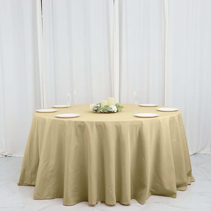Efavormart Round Tablecloth, 132 Inch Stain & Wrinkle Resistant Washable Table - Image 9