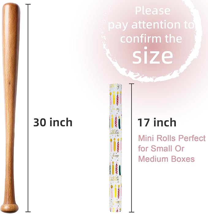 Yarcony Birthday Candle Wrapping Paper Roll - Image 4