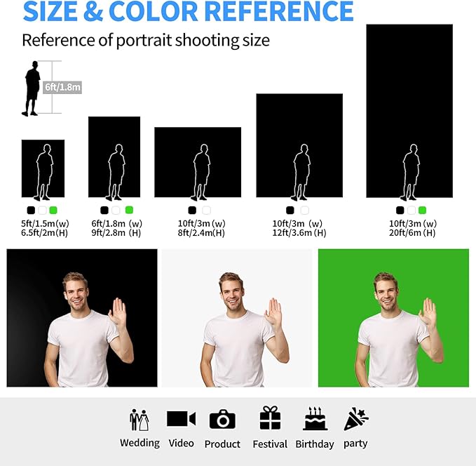 HEMMOTOP White Photography Backdrop, 10x8 ft White Photo Backdrops Background - Image 9