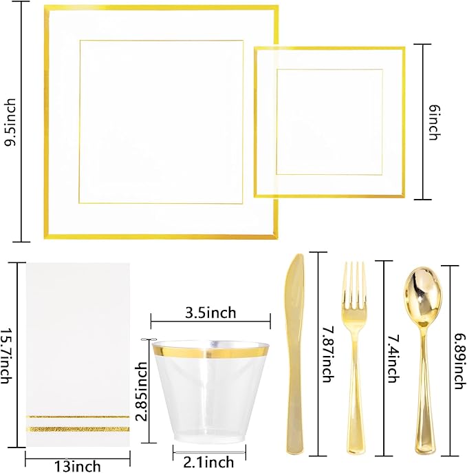 Festiva 350Pcs Clear Plastic Plates - Image 2