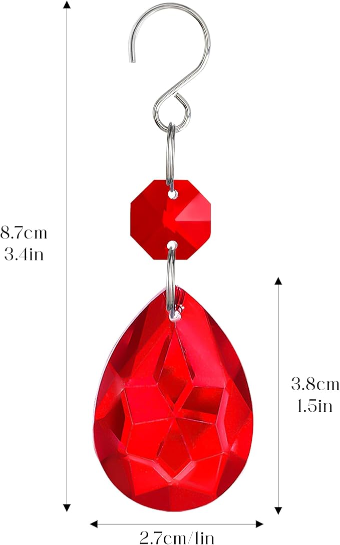 H&D HYALINE & DORA 3Inch Crystal Suncatcher Bauhinia Prisms Pendants 10Pcs - Image 5