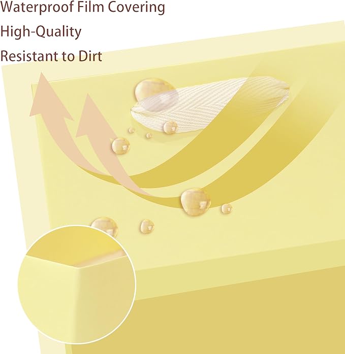 Beige Yellow Paper Gift Bag Small Square Bottom Kraft Carboard Paper Bags - Image 6