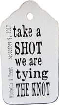 Take a Shot we Tied the Knot Wedding Personalized CardStock Keepsake Souvenir by TiaZoey