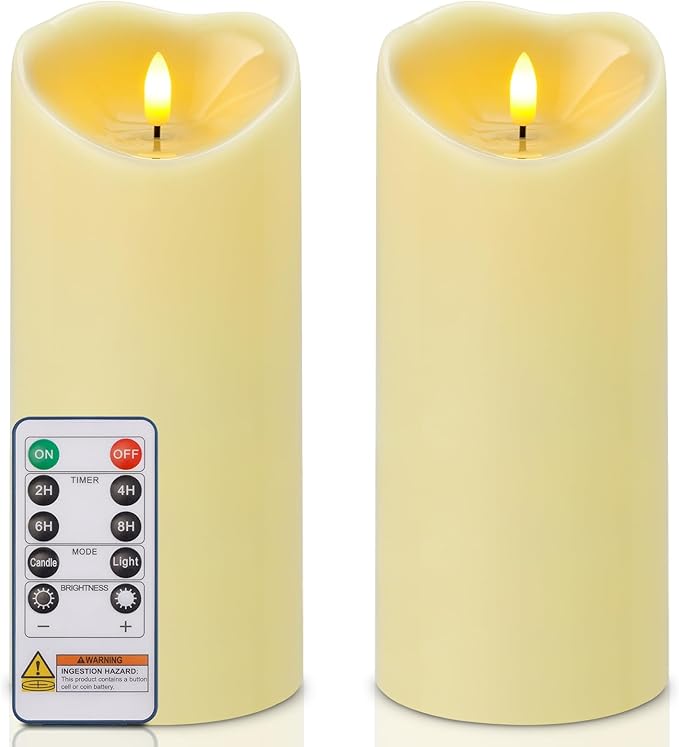 Amagic 4” x 9” Large Outdoor Waterproof Flameless Candles by AMAGIC