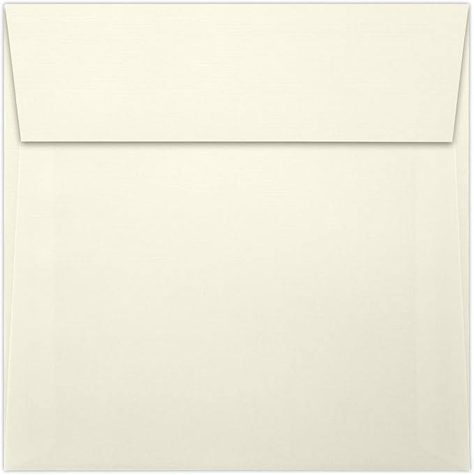 LUXPaper Square Invitation Envelopes | Peel & Press | 5" x 5" | Natural Linen | by LUXPaper