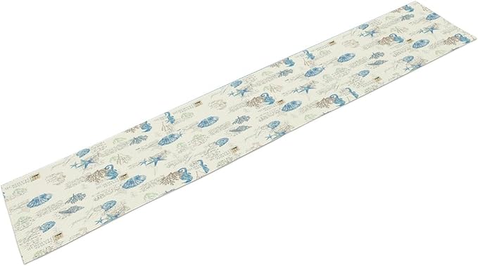 Starfish Table Runner, Vintage Nautical Seashell Tropical Beach Theme Coastal - Image 8