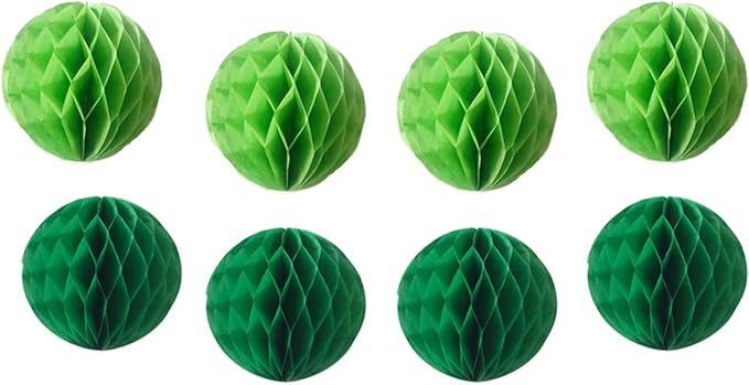 8pcs 10 inch Paper Honeycomb Balls Decorative Tissue Honeycomb Balls Paper Pom by ZGjoy