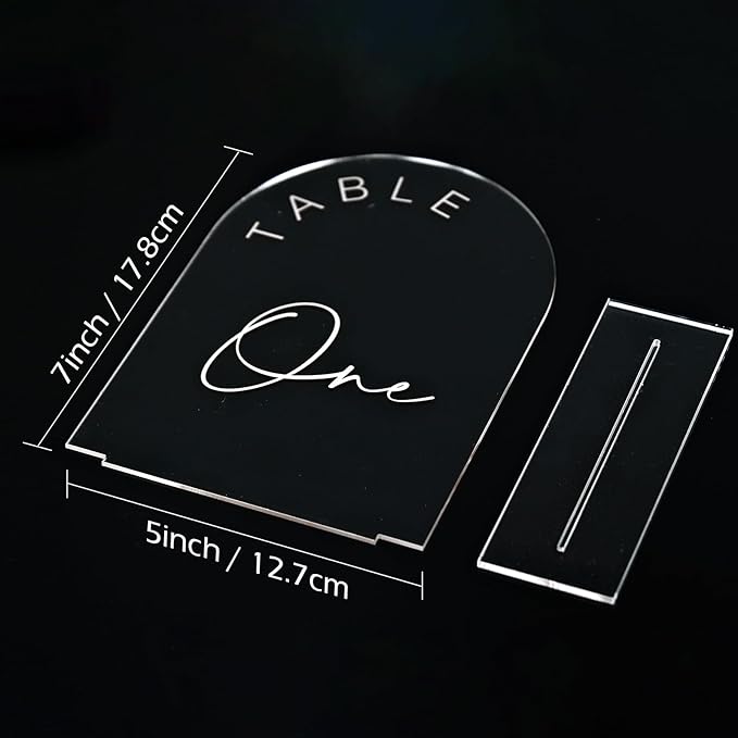 JINMURY Clear Arch Wedding Table Numbers 1-10 - Image 2