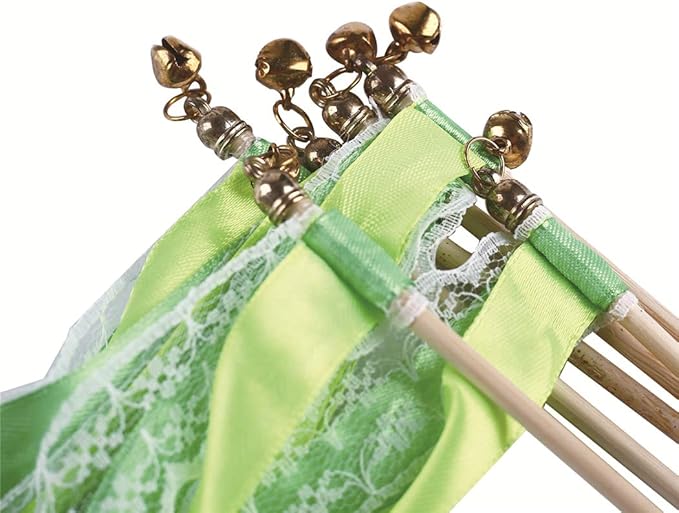 30pcs Lace Ribbon Stick Wands Christmas Birthday Party Streamers Wands Fairy - Image 2