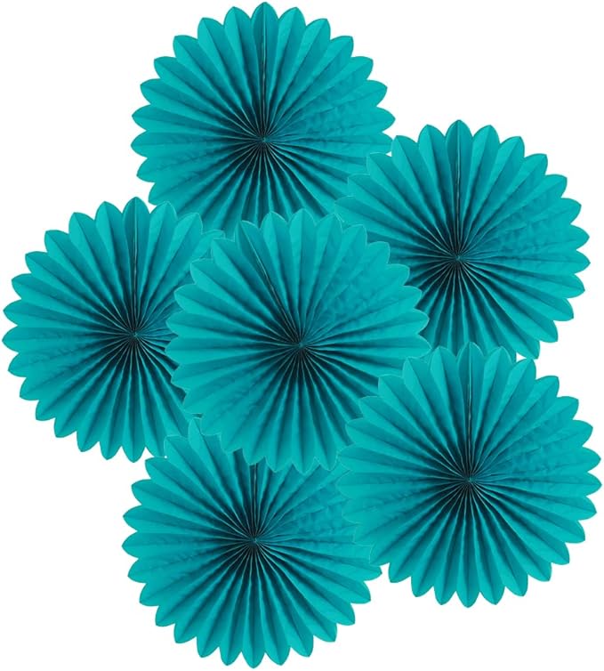 Easy Joy Teal Party Decorations Paper Fans Birthday Wedding Home Party Hanging by EasyJoy