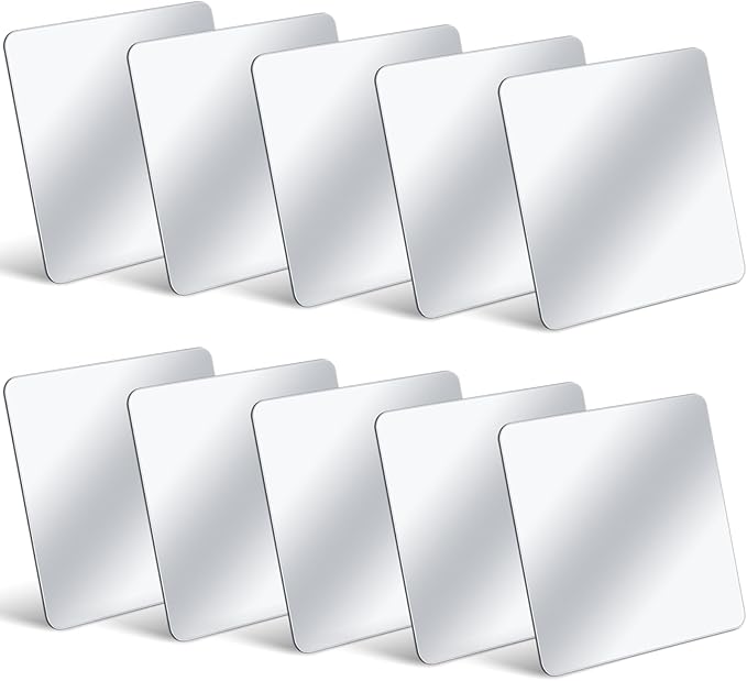 Dandat 10 Pcs Small Mirrors for Kids 6 x 6 Inch Square Shatter Proof Reflector by Dandat