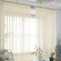 Window Light Yellow Sheer Curtains 72 Inches Long 2 Panels Sheer Curtain Basic by L%26TEC