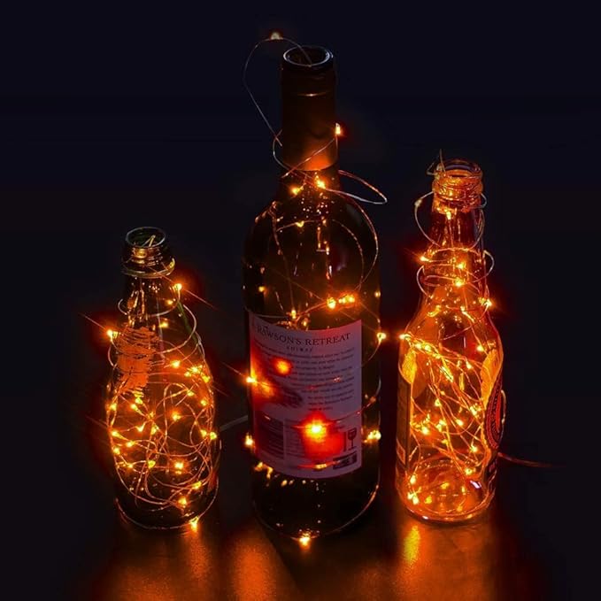 ANJAYLIA Orange String Lights for Halloween Battery Operated Fairy Lights - Image 3