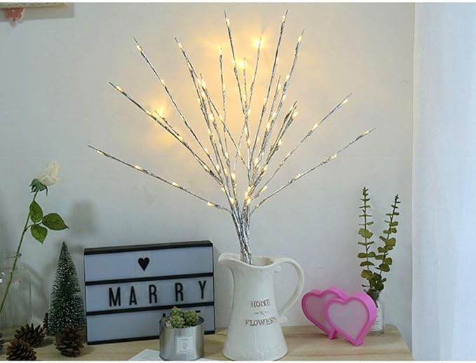 Autohigh 3-PK Lighted Branches 60 LEDs Warm White Lighting Artificial Willow - Image 3