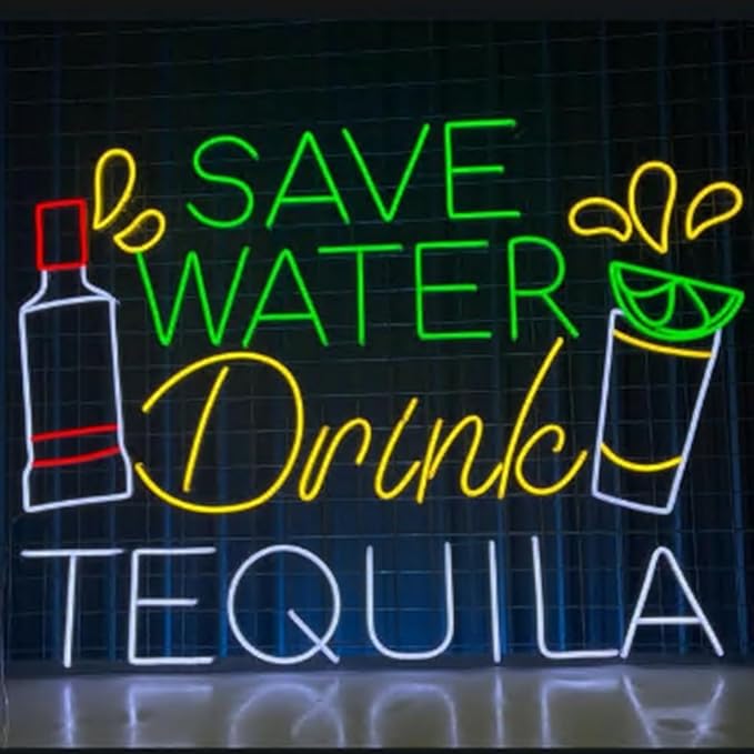 Save Water Drink Tequila Led Sign, Tequila Neon Sign, Custom Neon Sign - Image 3