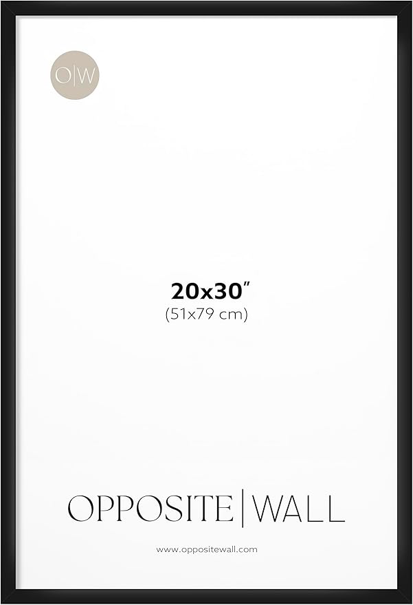 Opposite Wall - 20x30 in - Black Picture Frame - Lightweight, Versatile & by OppositeWall