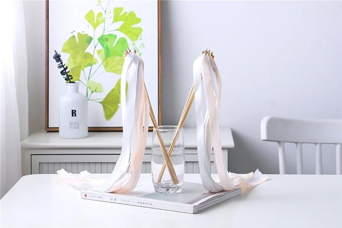 30pcs Ribbon Stick Wands Party Streamers Wedding Party Activities - Image 2
