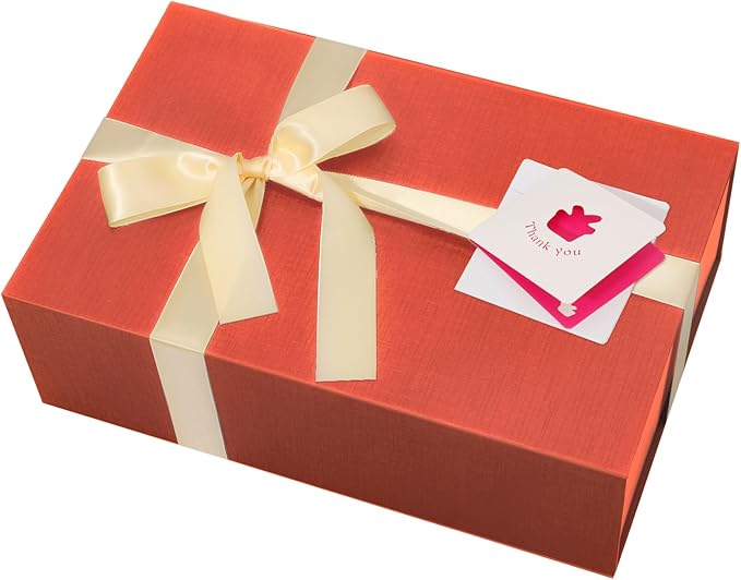 Rinrda Large Red Gift Box, 13.75"x9"x4.5", Gift Boxes by Rinrda