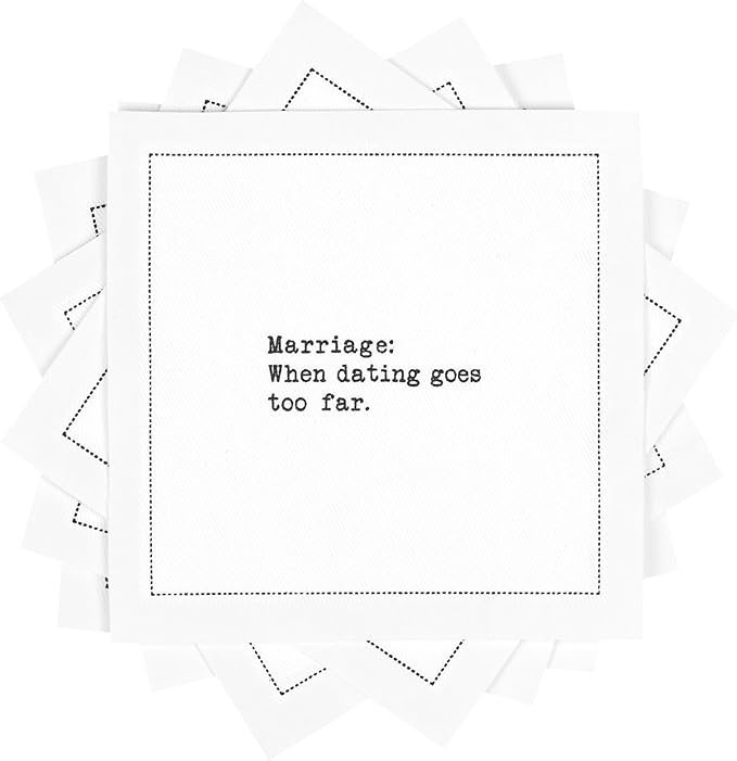 Five Star Napkins Marriage Quotes, Beverage Napkins, Bar Napkins, Cloth Napkins by FiveStarNapkins