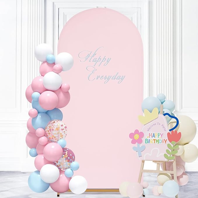 SoarDream Pink Spandex Arch Cover 6FT Wedding Arch Backdrop Cover Stretchy by SoarDream