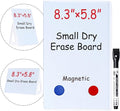 Magnetic Dry Erase Board White Board, 8.3'' x 5.8'', Small Stand-Up or Hangable by SENWHAL