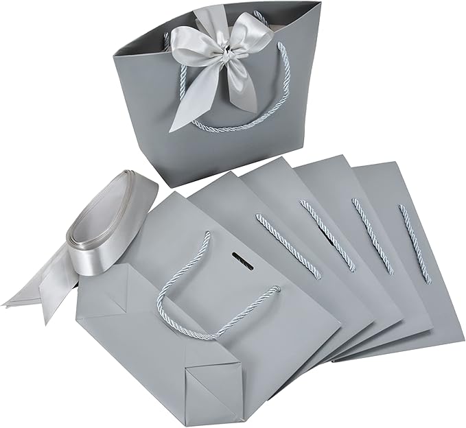 HUAPRINT Gift Bags with Handles, 7.48×3.54×7.9 inches, Party Favor Bags with - Image 5