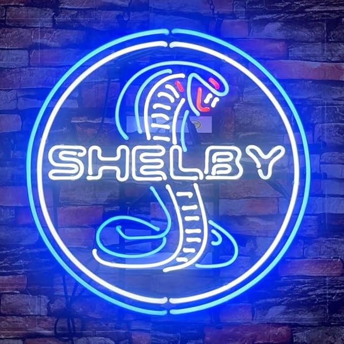 Neon Signs Beer Bedroom Shelby Cobra Round Glass Neon Signs - Image 2
