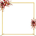 Asee'm 6.6FTx6.6FT Gold Wedding Arch Backdrop Stand Square Metal Rectangular by Aseem