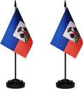 Haiti Haitian Deluxe Desk Flag Set Small Mini Miniature Haiti Haitian Table by tibijoy