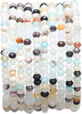 Faceted Natural Amazonite Stone Rondelle 3x4mm Loose Semi Gemstone Beads by Beadia