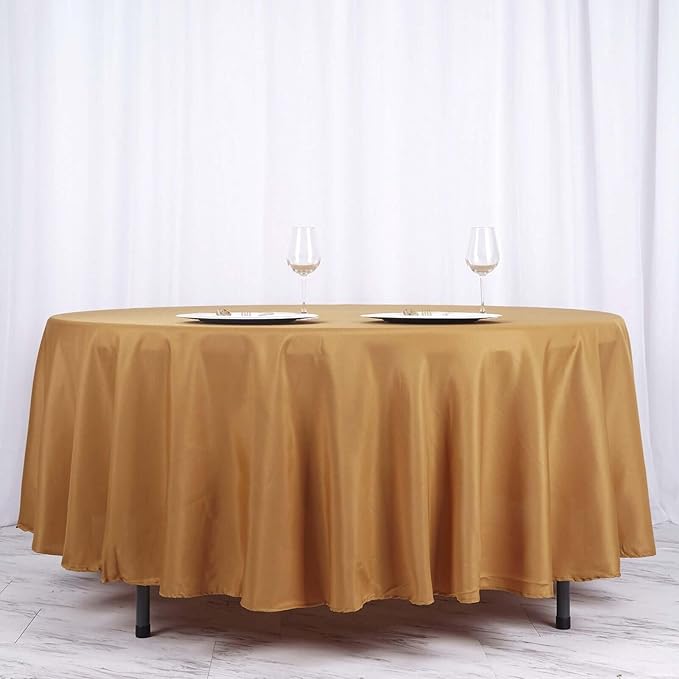 Efavormart Round Tablecloth, 108 Inch Stain & Wrinkle Resistant Washable Table - Image 2