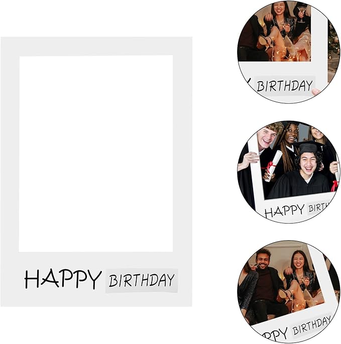 LUOEM Happy Birthday Party Frame Photo Prop Birthday DIY Paper Picture Frame - Image 4