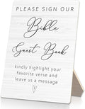 Bible Guest Book Wedding Wooden Sign Stand 5x7inch, Wedding Sign Stand by Unknown