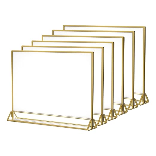 NIUBEE 6Pack 11 x 8.5 Acrylic Sign Holder by NIUBEE